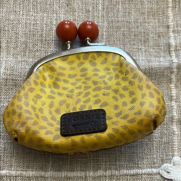 Floral Print Women's Fossil Coin Purse- Vintage - Picture 2 of 10